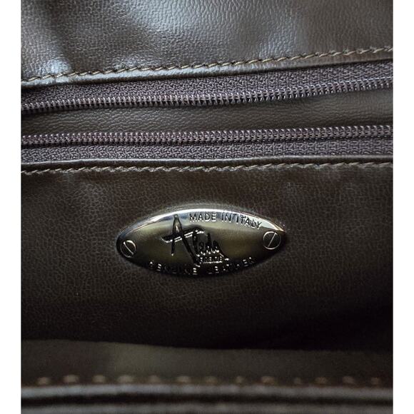 Vintage Aleda Firenze Italy Smooth Leather Caramel Shoulder/Crossbody bag Purse - Picture 11 of 11